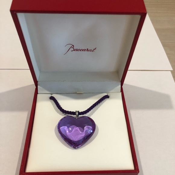 Baccarat Jewelry Brand New Baccarat Crystal Pendant Heart Necklace Poshmark
